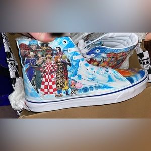 Brand new never worn vans x one piece high tops